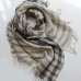 Retro navy big plaid scarf spring and summer sunscreen tassel thin women